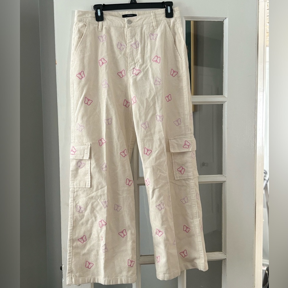 Forever 21 large corduroy cargo pant NWT